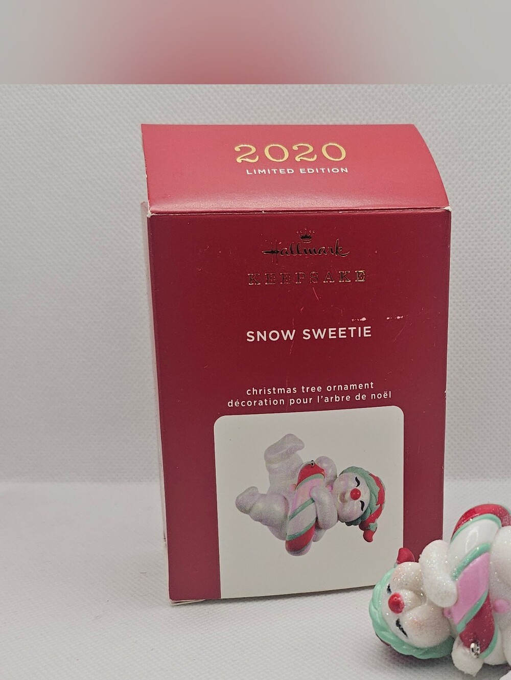 New Hallmark Snow Sweetie Christmas Ornament 2020 candy cane shimmer Snowman